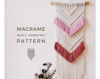 PATTERN Macrame wall hanging / Macrame pattern PDF / Macrame hanger tutorial/Step by step macrame instructions / Boho decoration pattern DIY