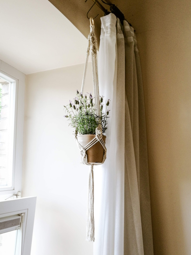 Macrame plant hanger Macrame plant holder Boho planter Macrame tapestry for plantsGift for plantloversHousewarming giftWindow decor