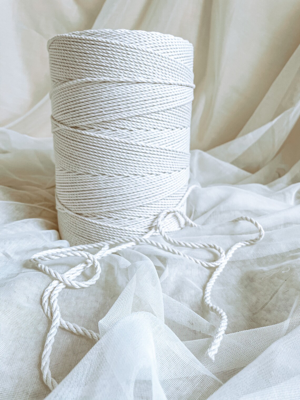 Macrame bulk cord 3mm / Macrame cotton rope / Big spool Etsy