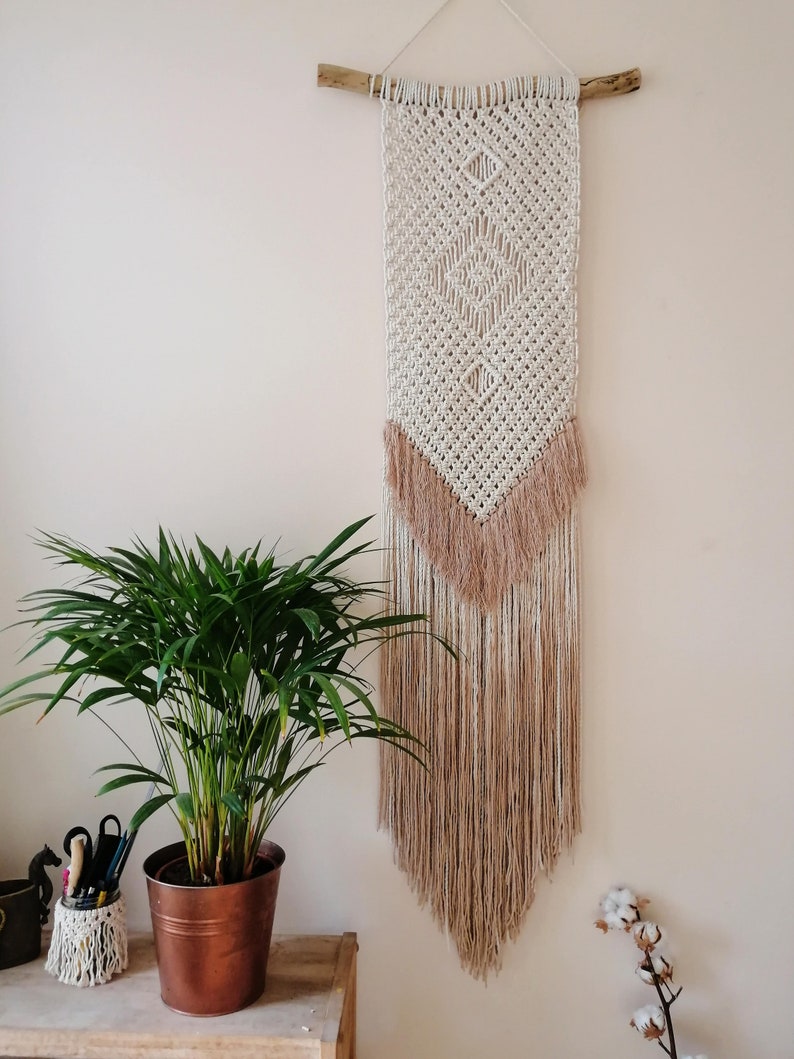 Extra Long Macrame Wall Hanging /large Modern Macrame / Boho Etsy