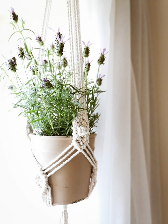 Macrame plant hanger Macrame plant holder Boho planter Macrame tapestry for plantsGift for plantloversHousewarming giftWindow decor