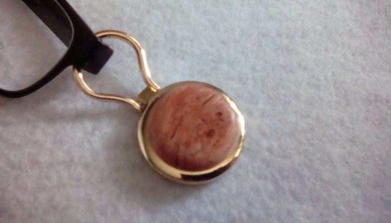 nurses gift Eyeglass holder badge holder teacher gift cherry burl wood gift for him gift for her handmade gift name tag holder