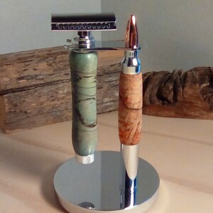 Shaving set, razor set, shaving kit, bullet stand, safety razor, men&#39;s shaving set, dads gift, hunters gift, birthday gift, grooming set