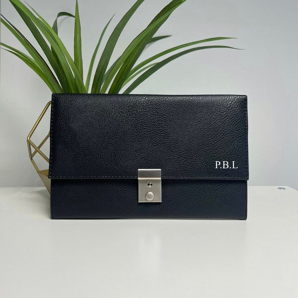 Travel wallet | Travel documents organiser |personalised with any name or initials | PU leather