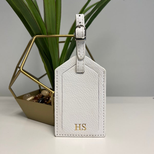 Personalised leather luggage tags | wedding gift | travel tags | travel accessories | Bag tag | Personalised with any name or initials