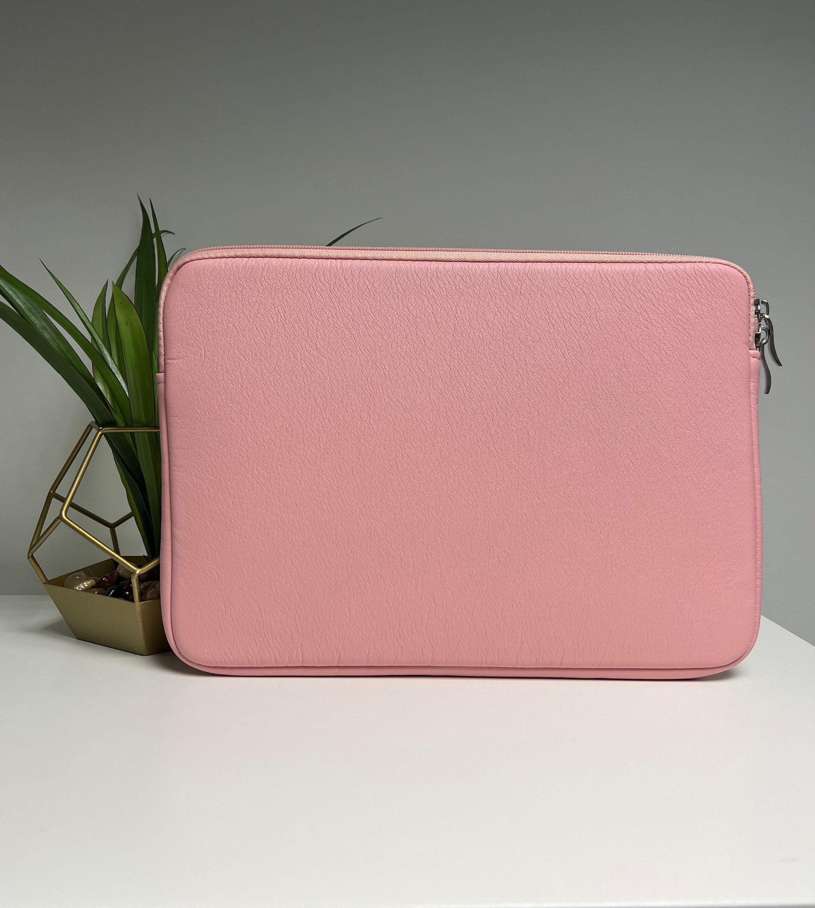 Designer Laptop Sleeve with Pink Large Palms Layered - SheelaSheek