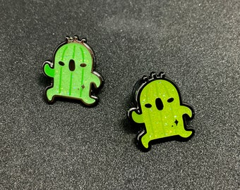 Mini cactuar ENAMEL PIN, 0.8" FF hard enamel small filler pin collar pin