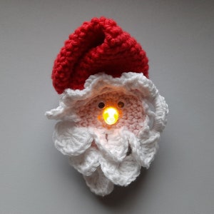 PDF Santa cover lights crochet pattern, decorations led tea light