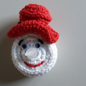 PDF Snowman cover lights crochet pattern , decorations led tea light image 8