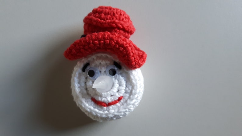 PDF Snowman cover lights crochet pattern , decorations led tea light image 8