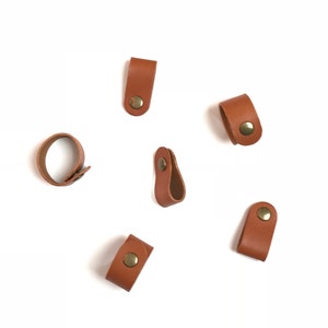 Functional Cord Wraps // Leather Cord Keeper // Cord Organizer // 2 Small or 2 Medium