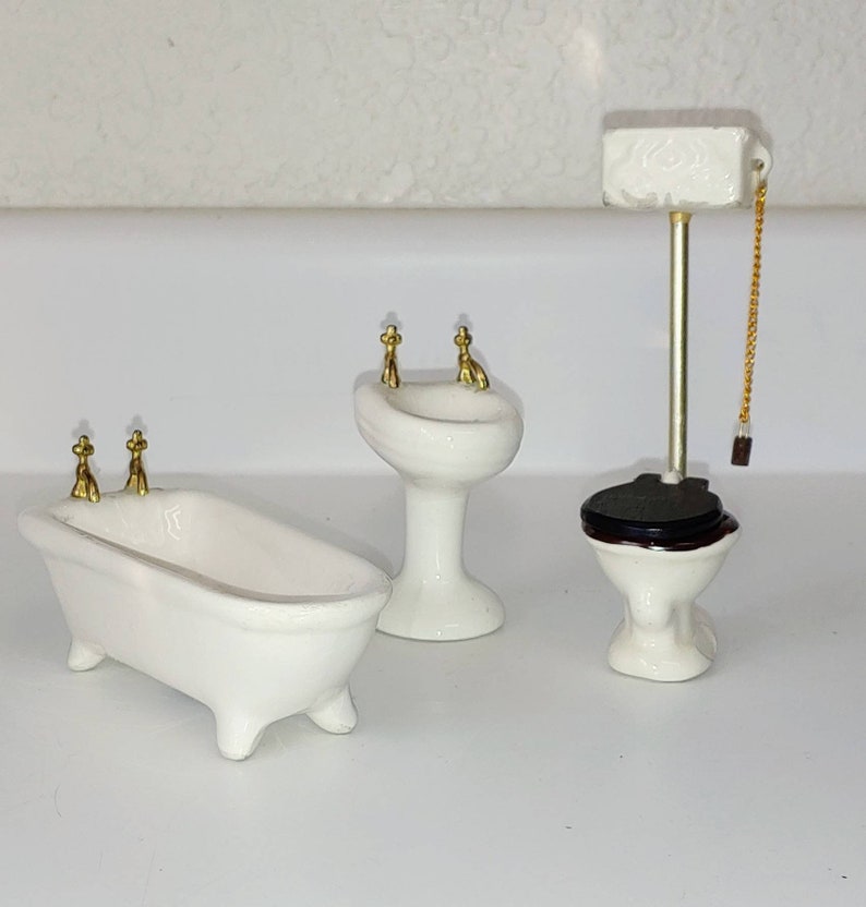 dolls house bathroom set