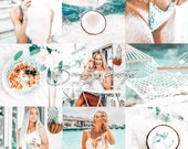 4 Lightroom Mobile Presets - Bounty - Beach Instagram Blogger Filters for Travel Photo Presets Lightroom Mobile for Bright Summer DNG