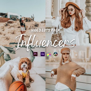 INFLUENCER Video LUTS Pack Download Adobe Premiere Pro, DaVinci Resolve, Final Cut Pro Presets
