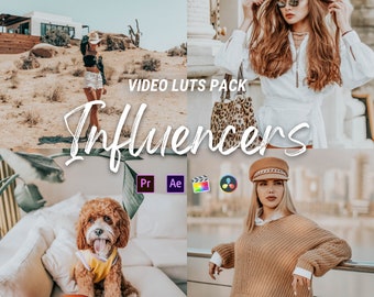 INFLUENCER Video LUTS Pack Download Adobe Premiere Pro, DaVinci Resolve, Final Cut Pro Presets