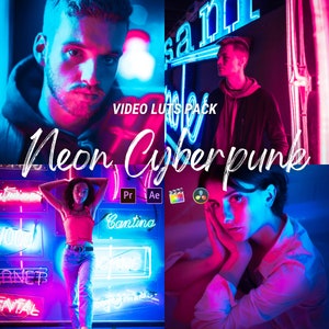 NEON CYBERPUNK LUTS für Adobe Premiere Pro, Video Editing Luts, Final Cut Pro, DaVinci