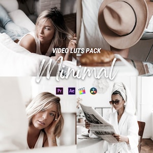 Minimal LUTs for Video Editing, Modern LUTs for Vloggers, Filmmakers, Video Creators - Adobe Premiere Pro, Final Cut Pro, DaVinci