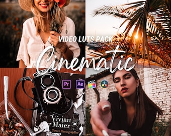 LUT's voor filmische films voor video en foto met kleurcorrectie, Adobe After Effects, Premiere Pro, Final Cut, DaVinci