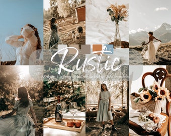 10 Lightroom Film Presets, RUSTIC Lightroom Mobile Presets