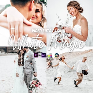 White Magic LUTs for Video Editing, LUTs Vloggers, Filmmakers, Video Creators, Adobe Premiere Pro, Final Cut Pro, DaVinci
