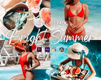 Bright Summer LUTs presets mobile & desktop, Aesthetic Video Editing, Light Natural Filter for Blogger, Beach Lifestyle Preset