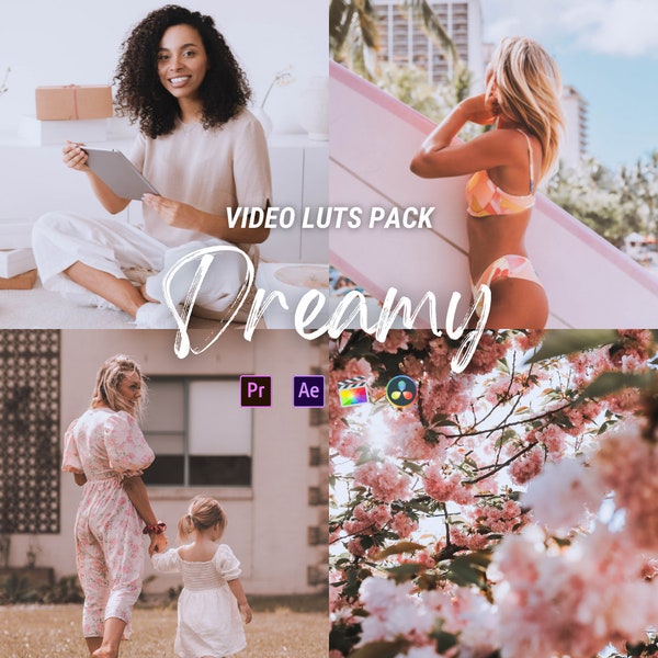 Dreamy LUTs Pack for Video and Photo Preset, Video luts for Final Cut, Premiere Pro, Filmora, DaVinci Resolve, Video Filter