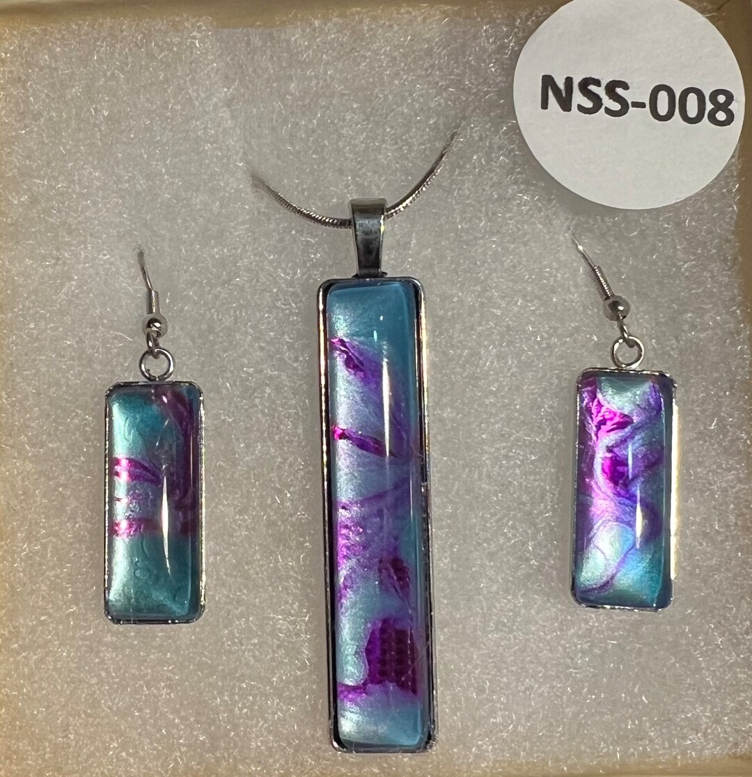 Fluid Art Jewelry Sets Collection 5 Etsy