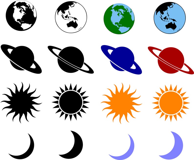 Sun and Earth Clipart Images SVG for Download. 16 Etsy
