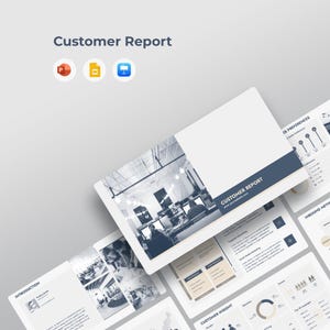 Customer Report & Metrics Dashboard Presentation Template | PPT PowerPoint, Google Slides, Keynote