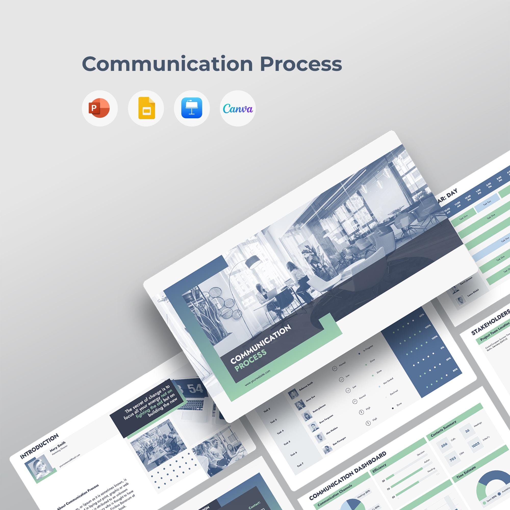 Communication Process Presentation Template | Business Model & Workflow ...