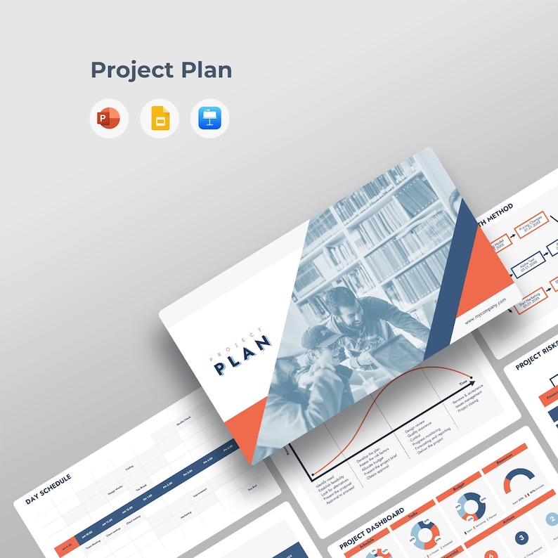Project Plan Presentation Template | Comprehensive Project Management Deck | PPT PowerPoint, Google Slides, Keynote image 1