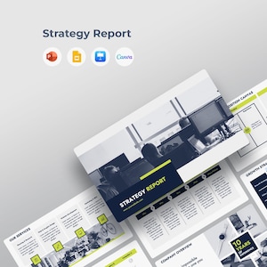 Presentatiesjabloon strategierapport | Canva, PowerPoint, Keynote, Google Presentaties