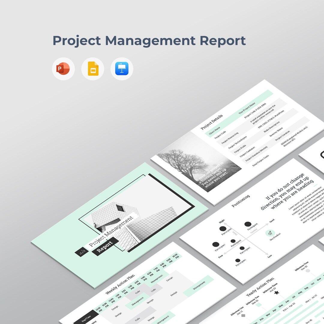 Project Management Report | Status Dashboard Template | PPT Powerpoint ...
