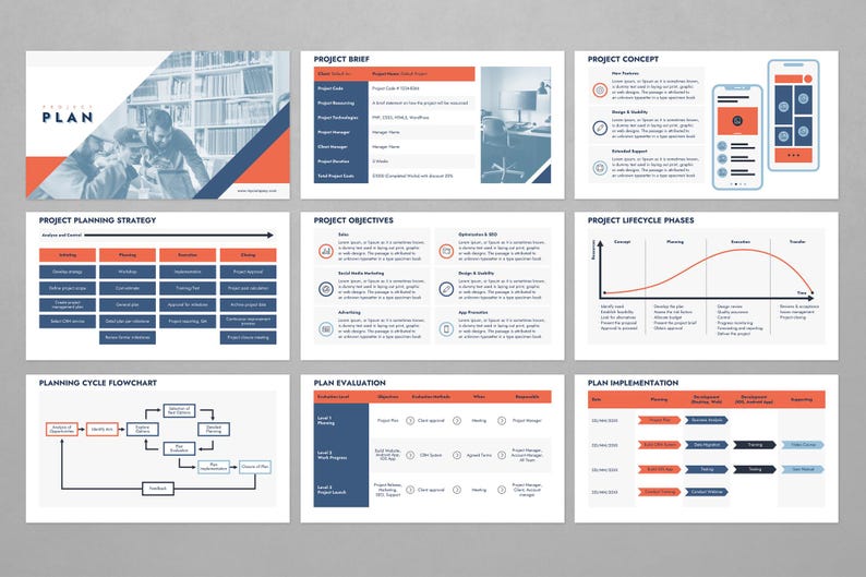 Project Plan Presentation Template | Comprehensive Project Management Deck | PPT PowerPoint, Google Slides, Keynote image 2