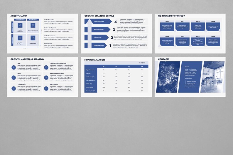 Growth Strategy Presentation Template | Business Plan & Marketing Deck ...