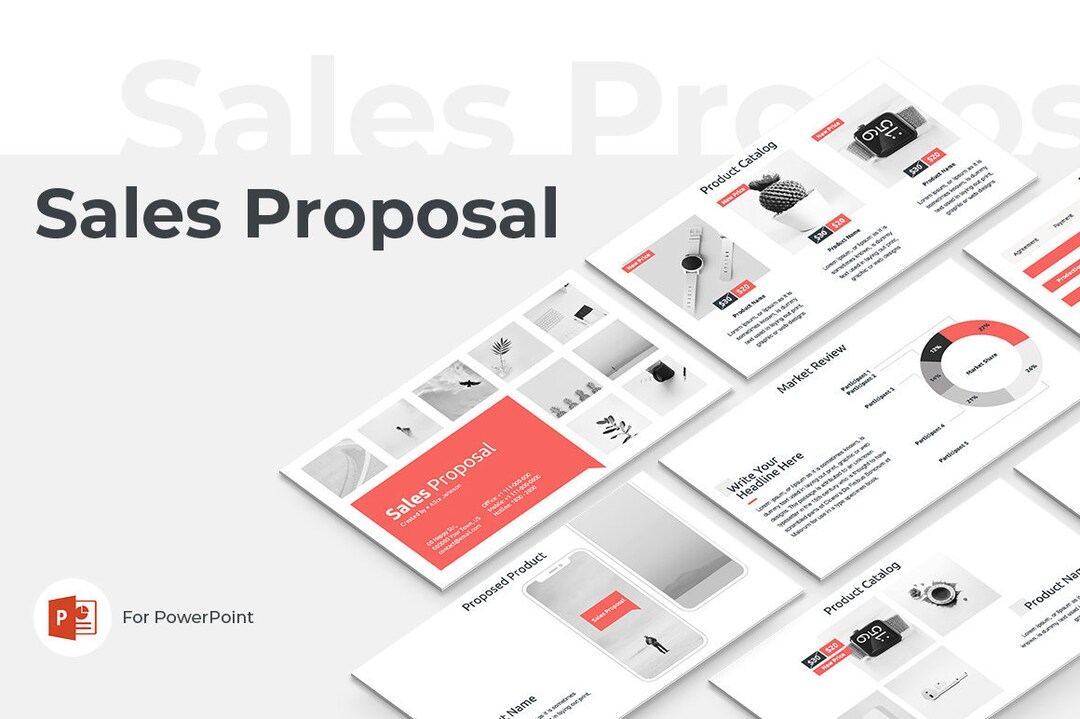 Sales Proposal Powerpoint Template Etsy Sales Proposal Powerpoint Template Etsy