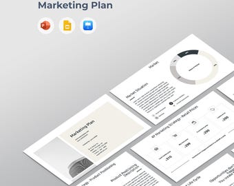 Modèle de plan marketing | Stratégie et objectifs | PowerPoint PPT, Google Slides, Keynote