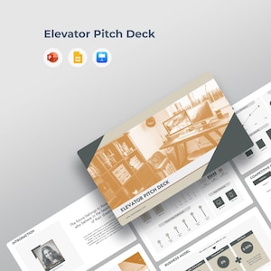 Szablon prezentacji „Elevator Pitch Deck” | Gotowy dla startupów i inwestorów | PPT PowerPoint, Prezentacje Google, Keynote
