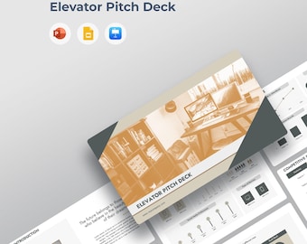 Elevator Pitch Deck Presentation Template | Startup & Investor Ready | PPT PowerPoint, Google Slides, Keynote