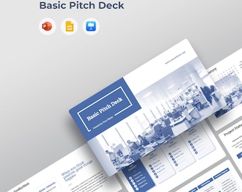 Basic Pitch Deck Template | Startup Presentation | PowerPoint, Google Slides, Keynote