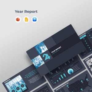 Year Report | Annual Report | Business Proposal | Company Profile PowerPoint Presentation Template