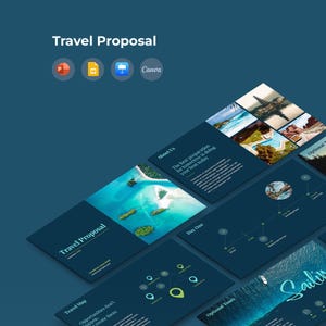 Reisevorschlag Vorlage | Reiseplaner, Urlaubsplaner | Canva, Power Point PPT, Keynote, Google Slides