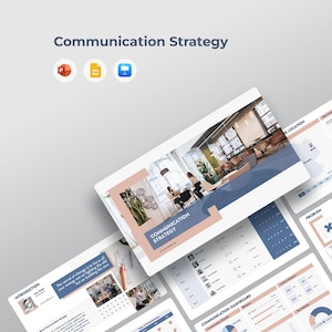 Communication Strategy Presentation Template | Internal & External Plan Deck | PowerPoint, Keynote, Google Slides