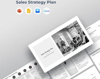 Modello di presentazione del piano strategico di vendita / PowerPoint, Canva, Google Slides, Keynote