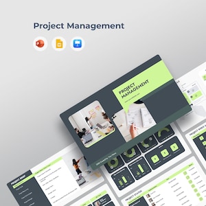Project Management Template | Status Report & Gantt Deck | PMP Team | PowerPoint PPT, Google Slides, Keynote
