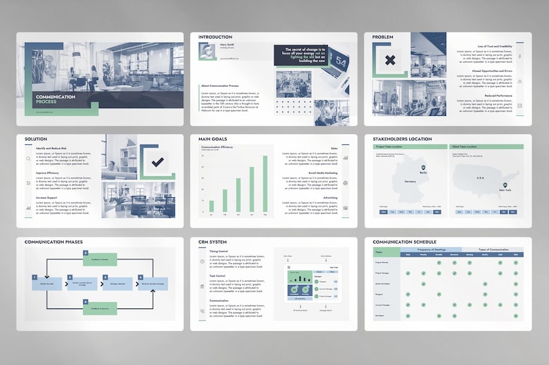 Communication Process Presentation Template | Business Model & Workflow Diagram | PowerPoint PPT, Keynote, Google Slides, Canva image 2