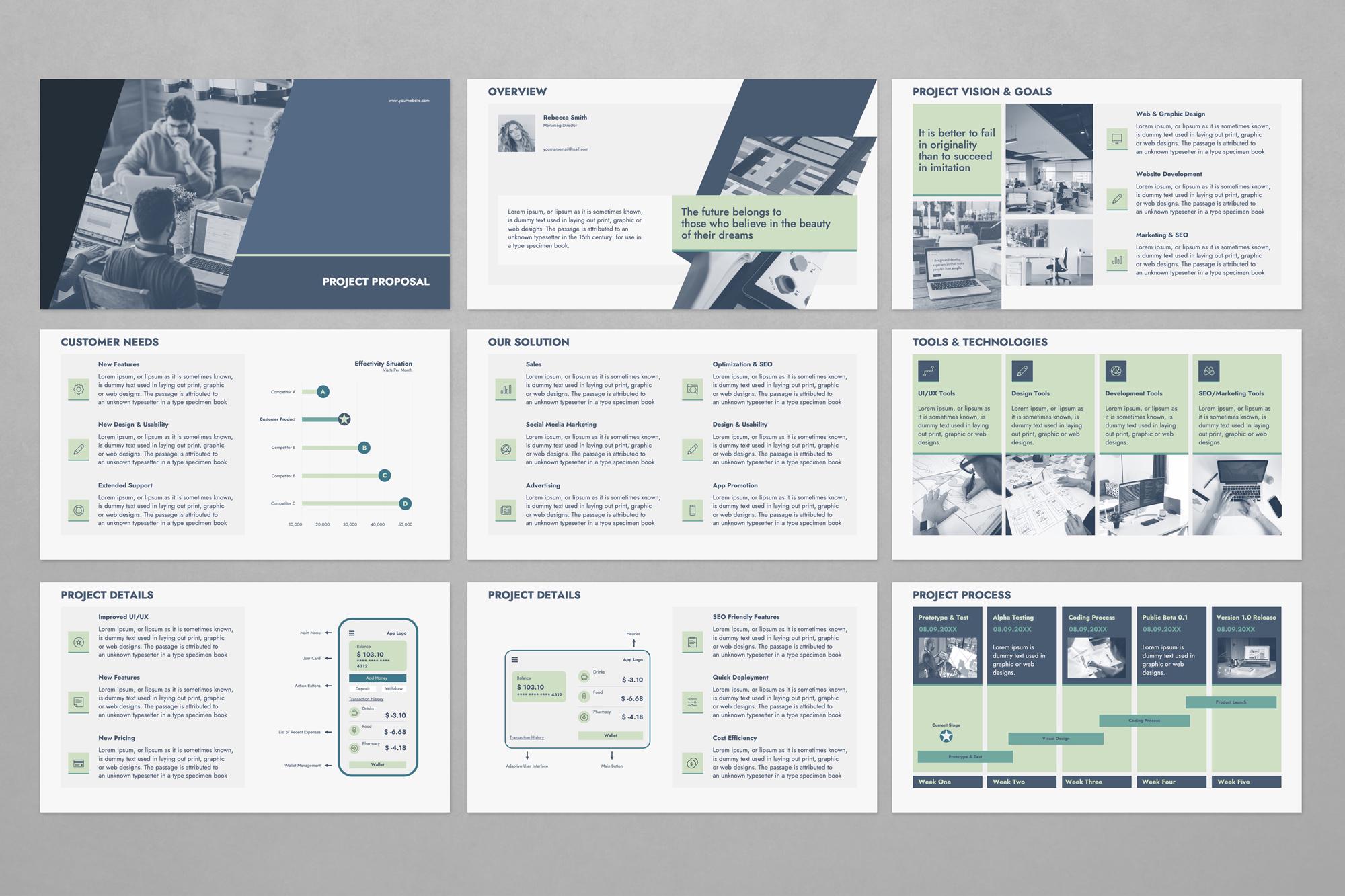 Project Proposal Presentation Template | Consulting & Client Pitch Deck ...
