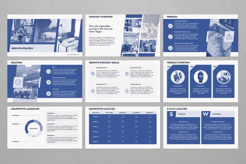 Growth Strategy Presentation Template | Business Plan & Marketing Deck ...