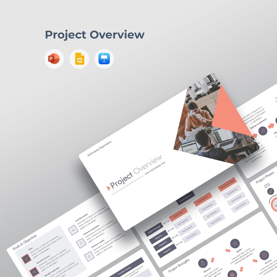Project Overview & Status Report Presentation Template | PPT Powerpoint ...