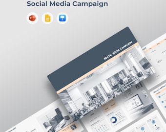 Social Media Campaign & Marketing Strategy Presentation Template | PPT PowerPoint, Google Slides, Keynote